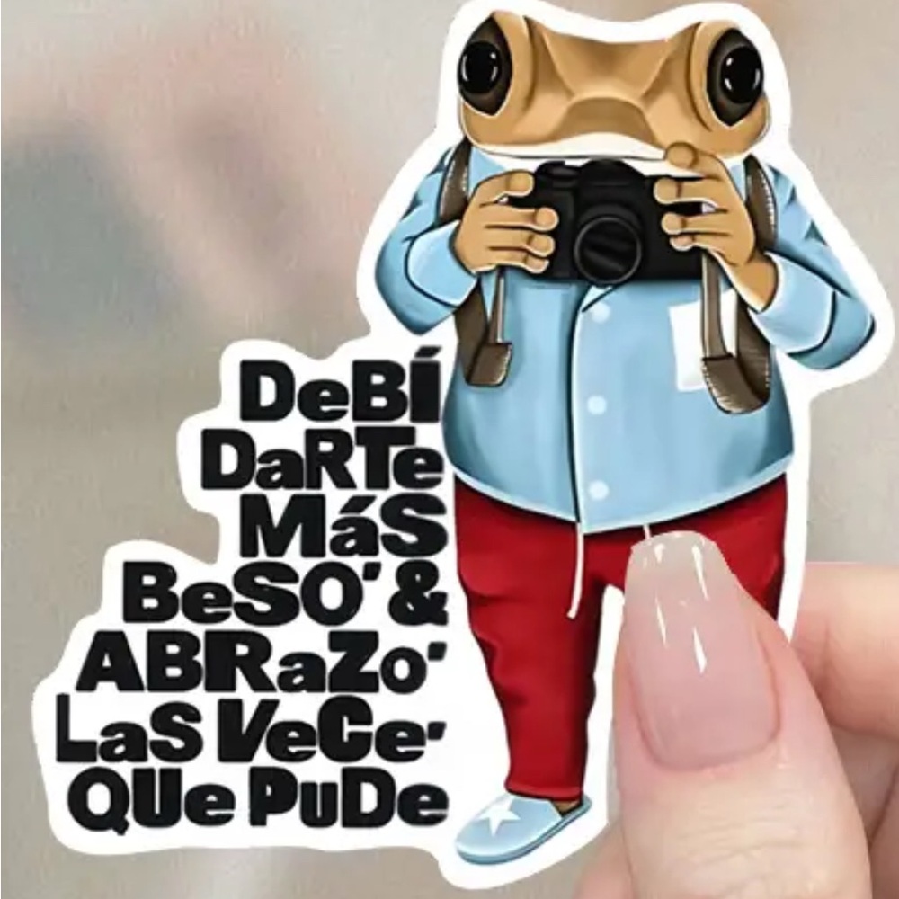 Bad Bunny sticker with Camera BAD BUNNY🌺🇵🇷🇵🇷🐸 Super bowl🇵🇷🇵🇷